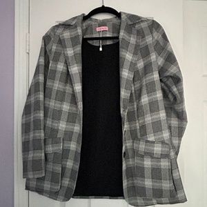 Oversized Plaid Blazer